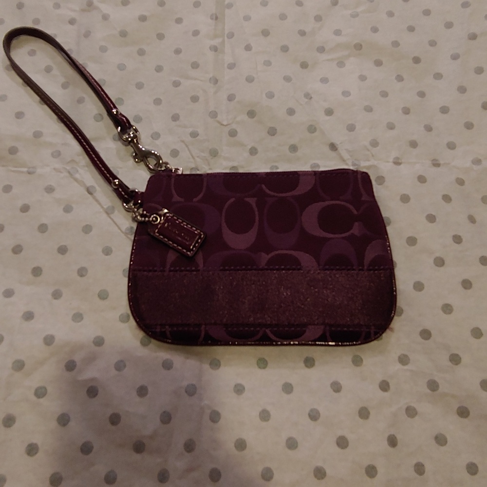 Coach wristlet purple